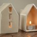 Ceramic Candle Holder Love Houses