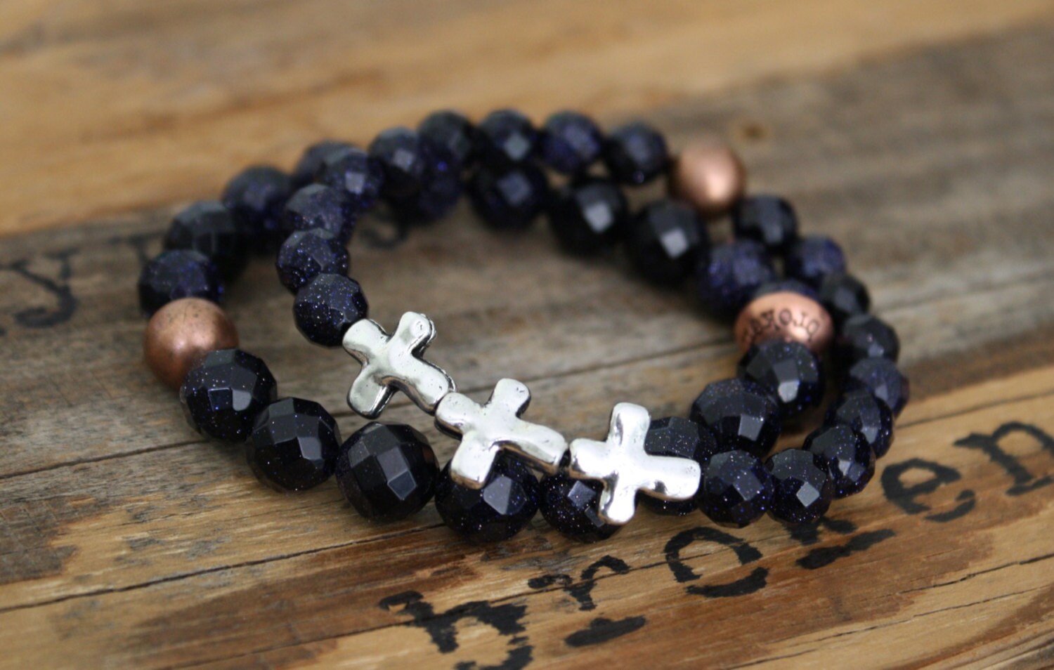 beaded bracelet/ stretch bracelet/ cross bracelet/ cross