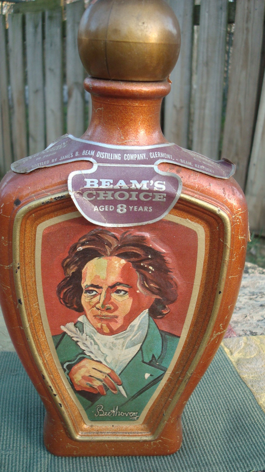 Vintage Liquor Bottle Beam's Choice Beethoven