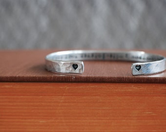 Mother Of The Bride Bracelet Cuff | Personalized Bracelet | Hand Stamped Jewelry | Custom Jewelry | Engraved Jewelry | Valentine's Day Gift