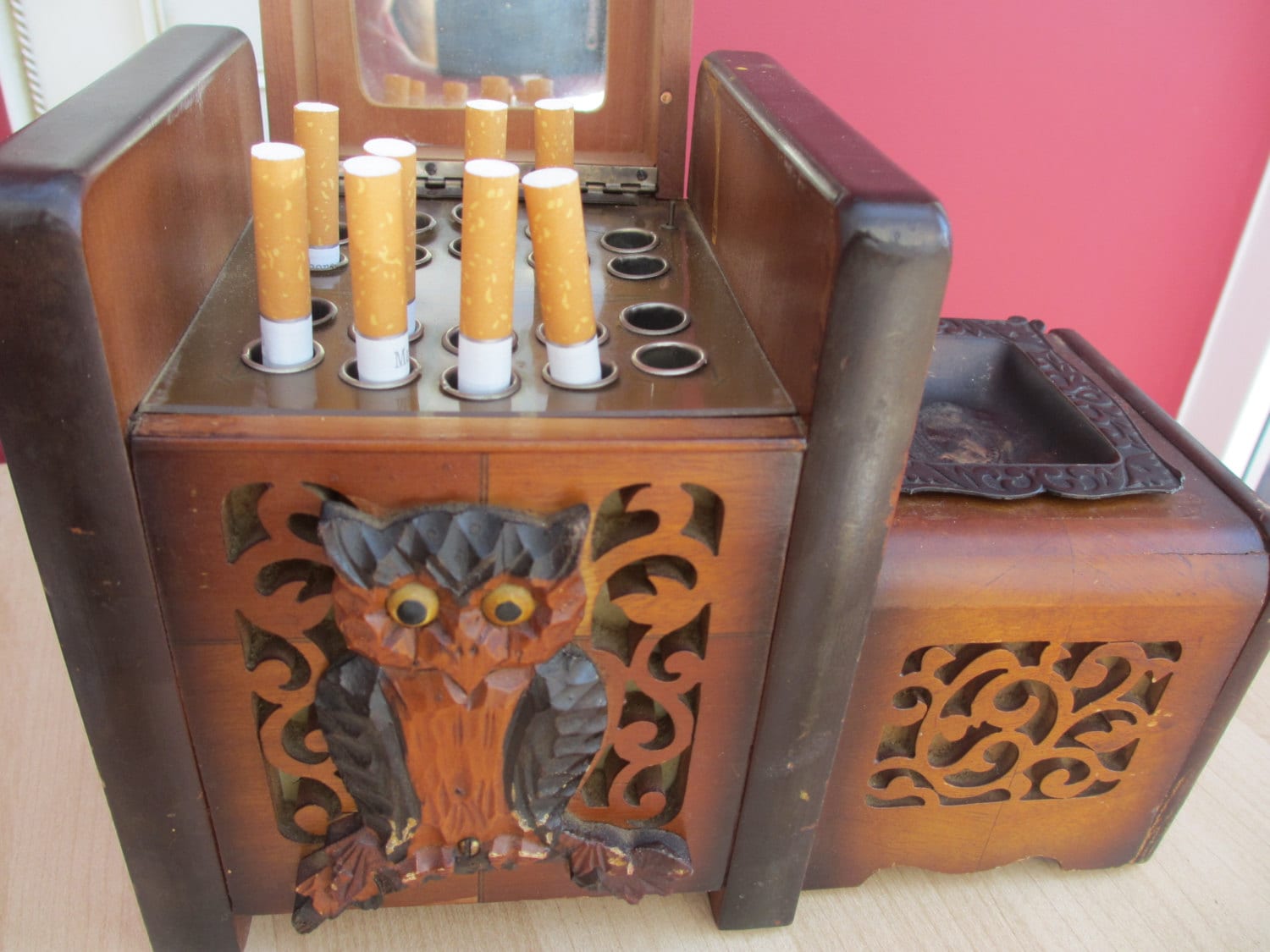 Antique Musical Cigarette Holder Box