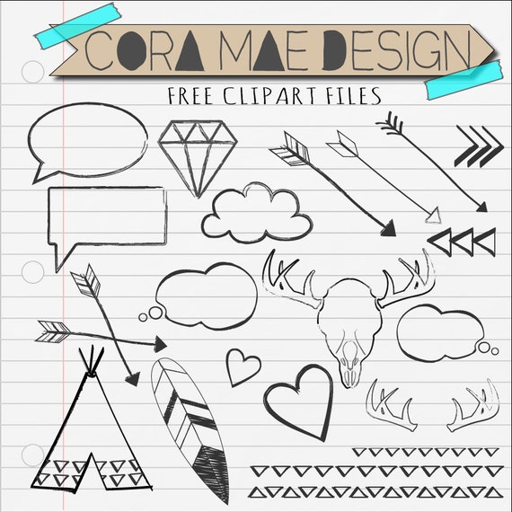 free doodle arrows clip art - photo #8