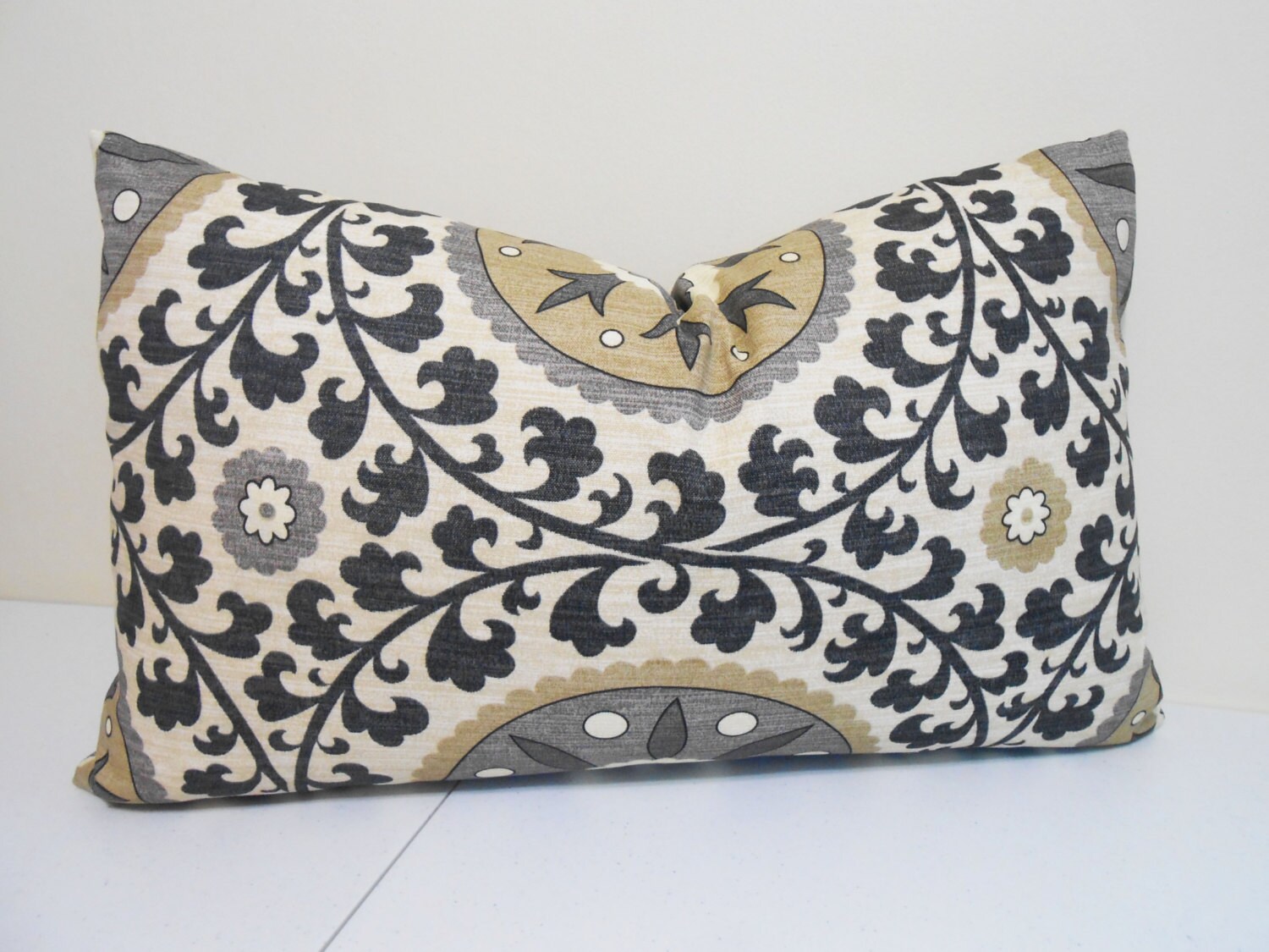 Blackbeige browns outdoor / indoor Lumbar pillow cover