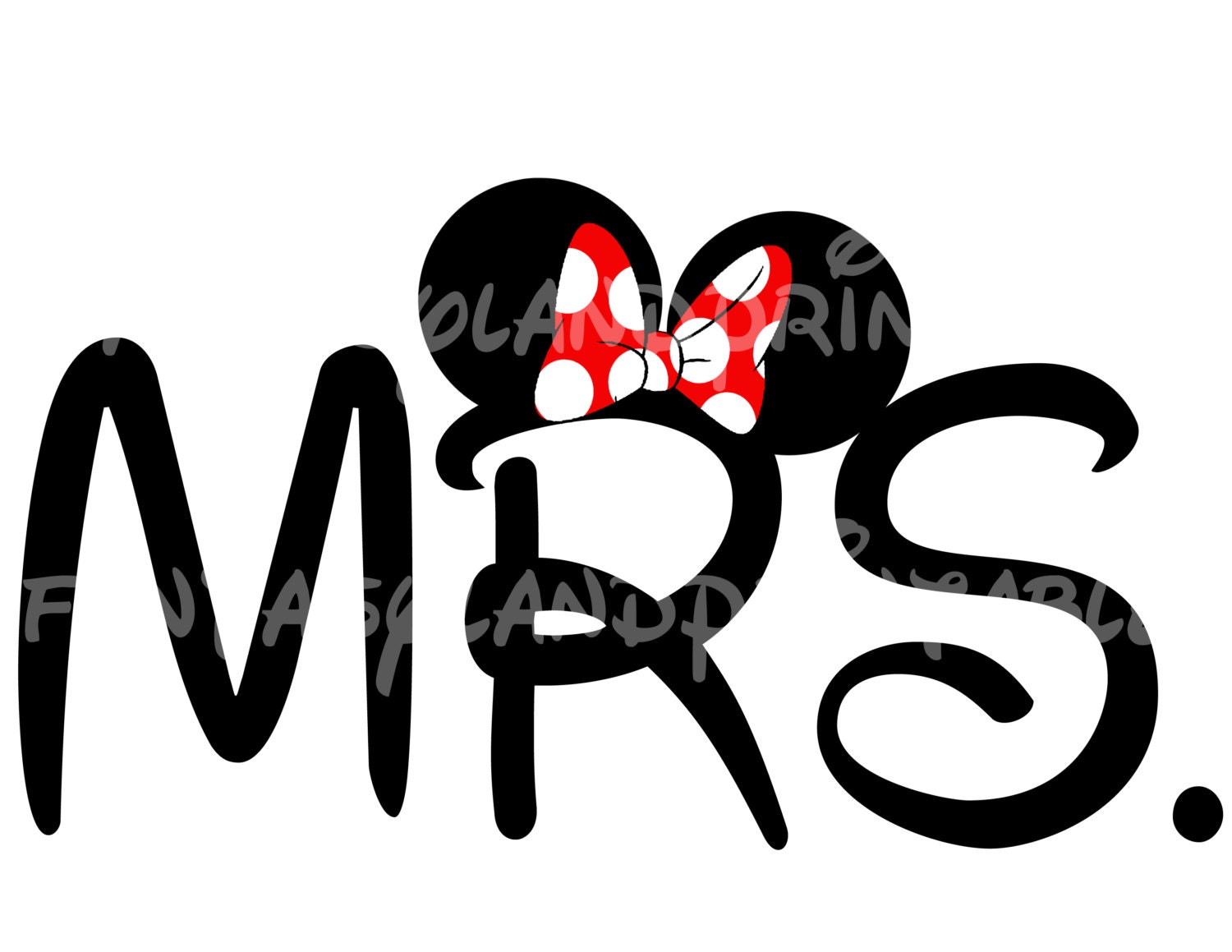 INSTANT DOWNLOAD MRS Minnie Mouse Digital you print Printable