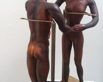 Pair of 1940s articulated artist mannequins