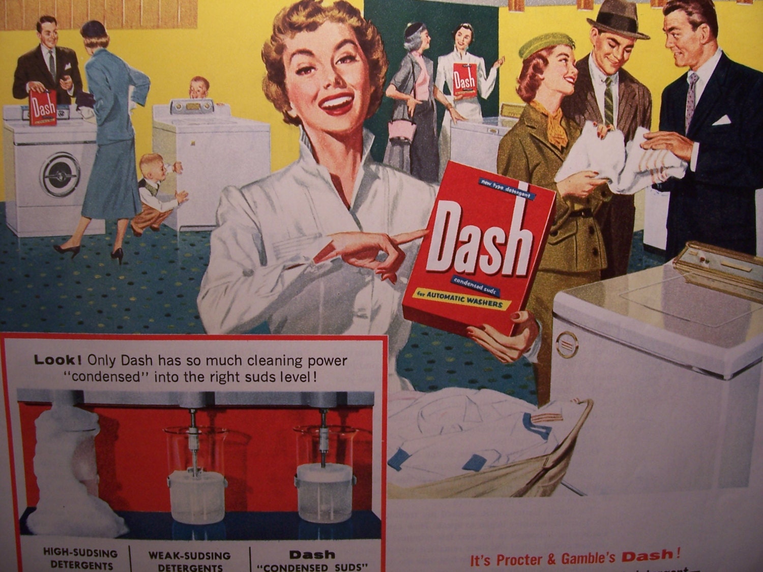1950s DASH LAUNDRY SOAP Vintage Advertising Retro Laundry
