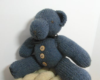 Knitted Teddy Bear, soft toy bear