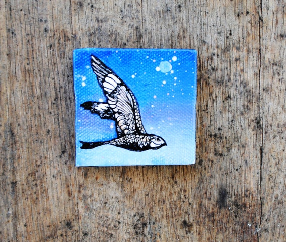 Nighthawk Original Painting by SorchaMoon on Etsy