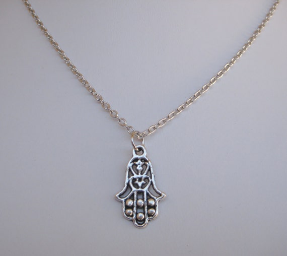 Hamsa Charm Necklace. Evil Eye Warding Charm Necklace. Spiritual ...