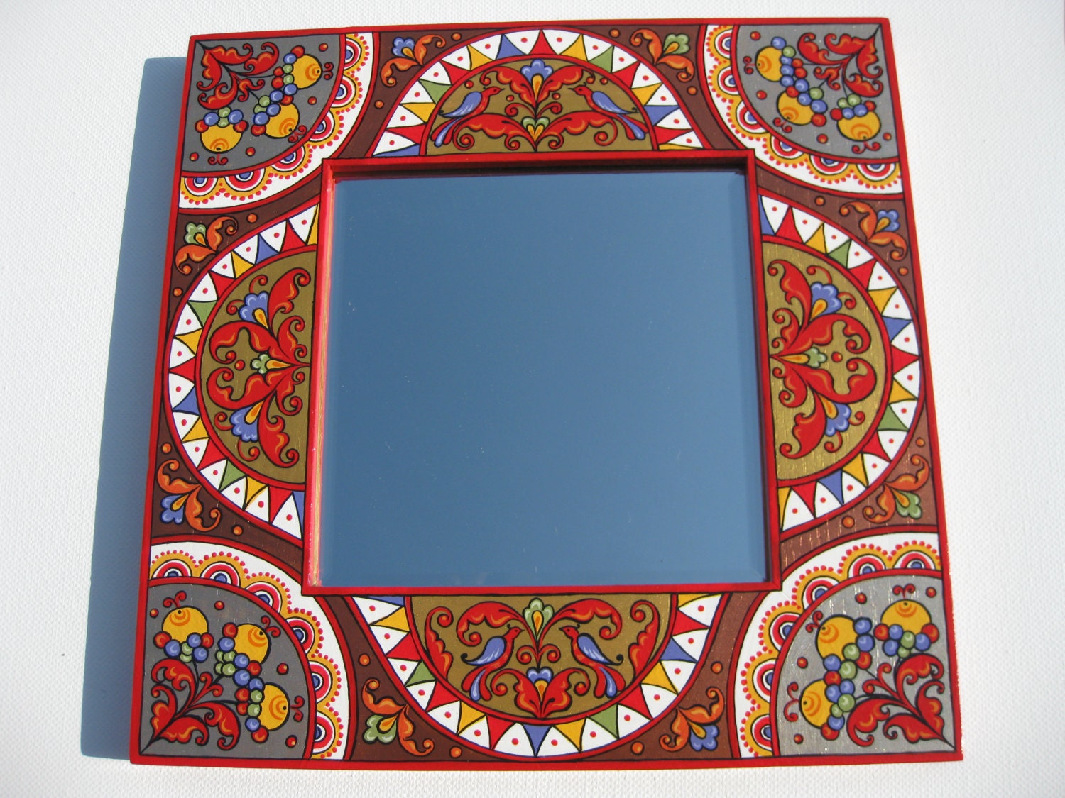 Hand Painted Mirror Frame Picture Frame by PleasureForTheSOUL