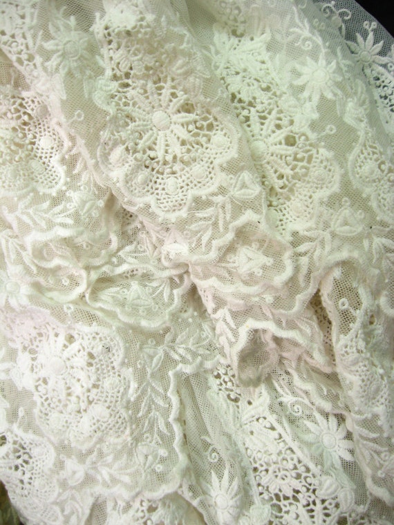 off white lace fabric antique lace bridal lace fabric