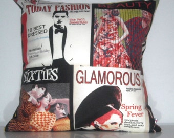 fashion magazines cushion cover 40x40 cm 16x16 inches