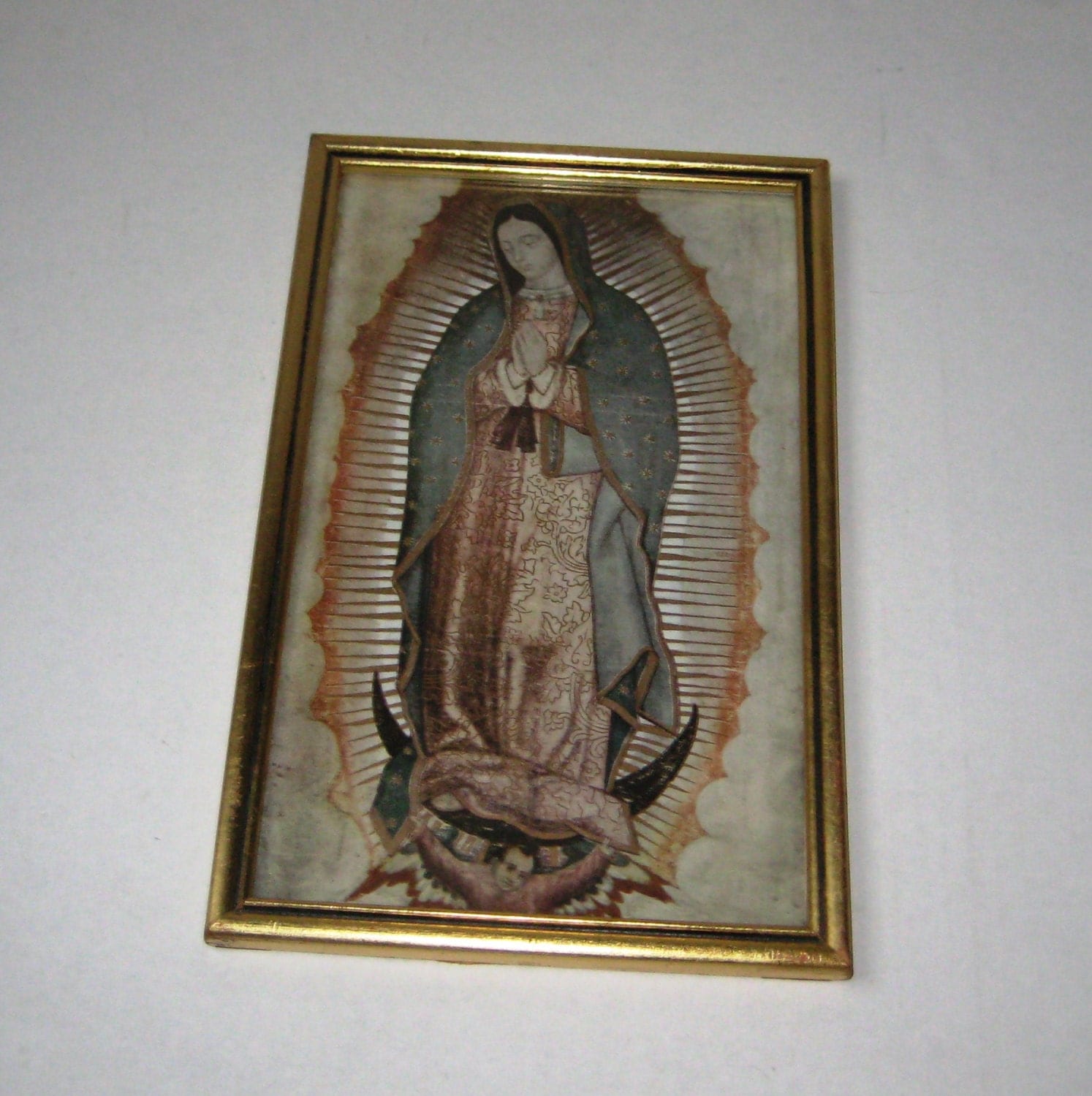 Vintage Our Lady Of Guadalupe Virgin Mary Print Catholic