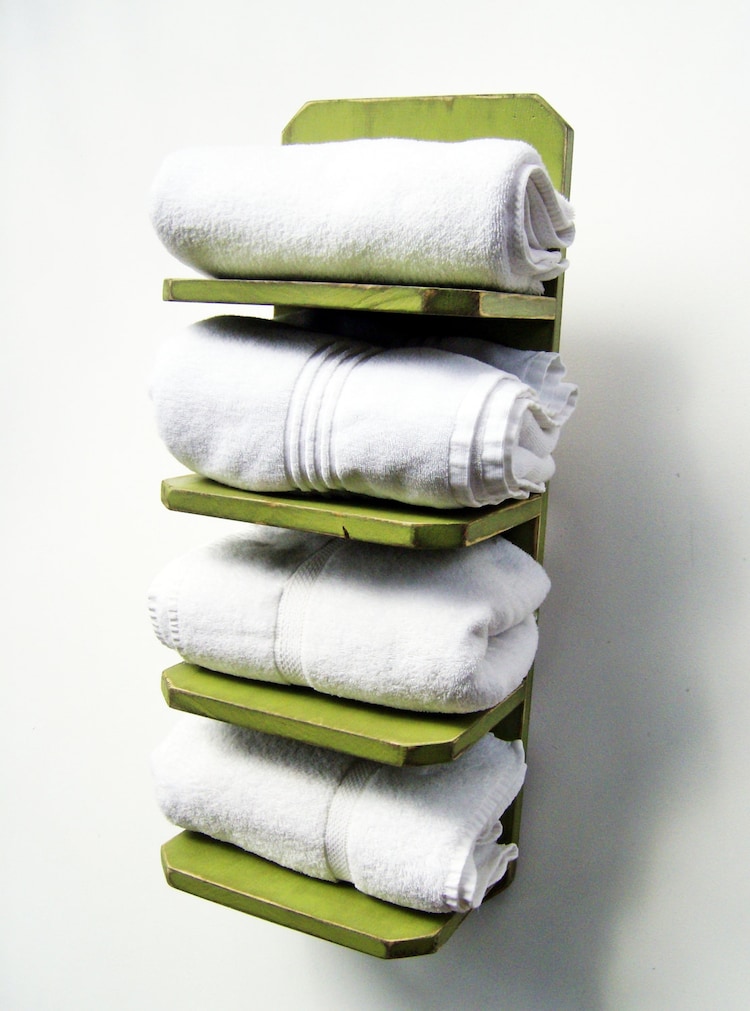 Bath Towel Holder Bathroom Decor Wood Towel by BlueRidgeSawdust