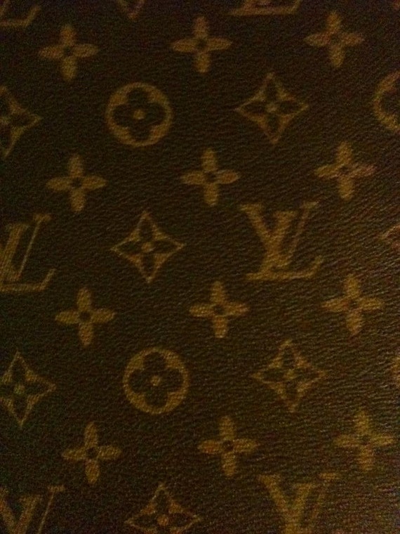 LV Louis Vuitton inspired Vinyl Fabric upholstery repurpose
