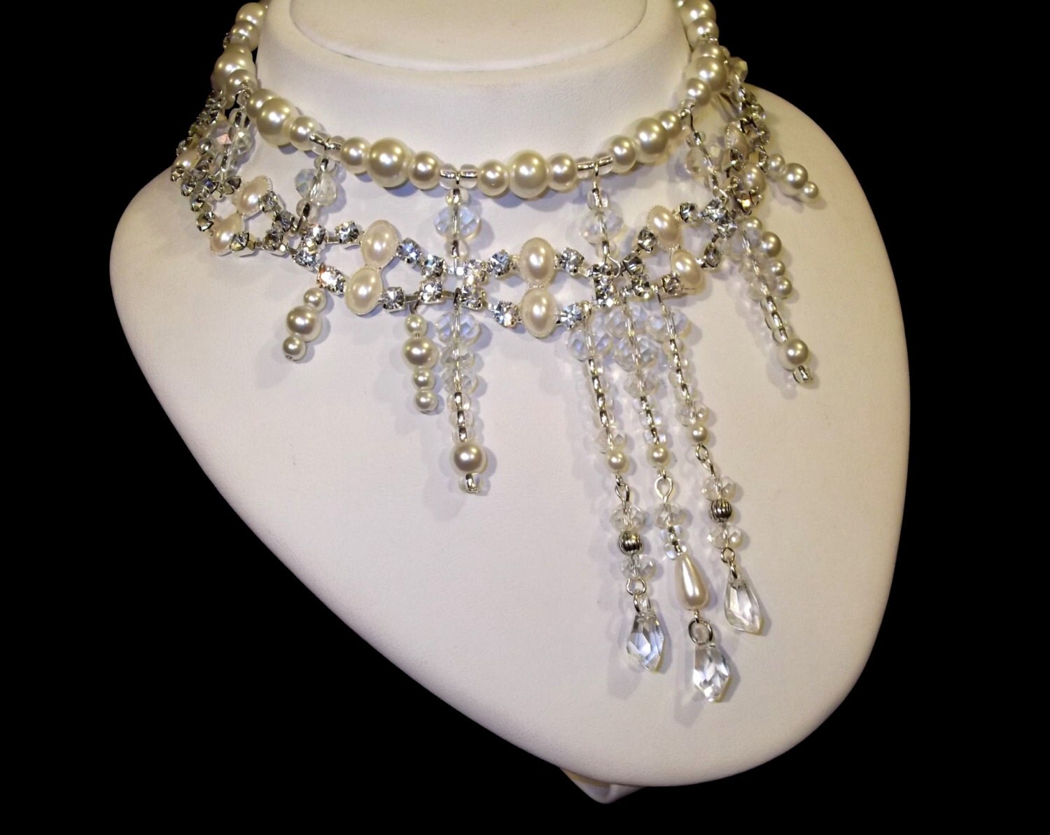 Bridal Jewelry Pearl Necklace Chunky Pearl Necklace Bridal