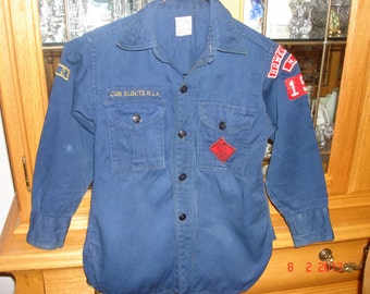 Vintage Cub Scout Uniform Shirt From The 1960's - Vintage Boy Scout Memorabilia - Cub Scout Shirt - Boy Scout Shirt