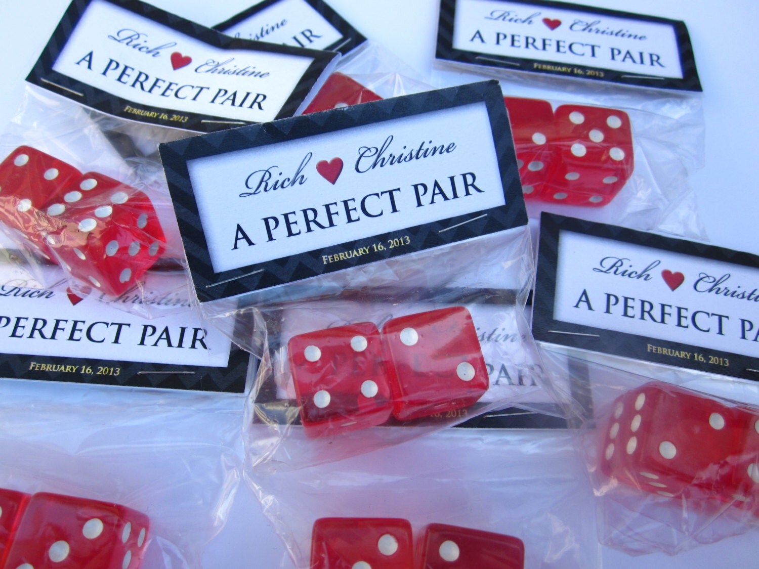 The Perfect Pair Dice Party Favors