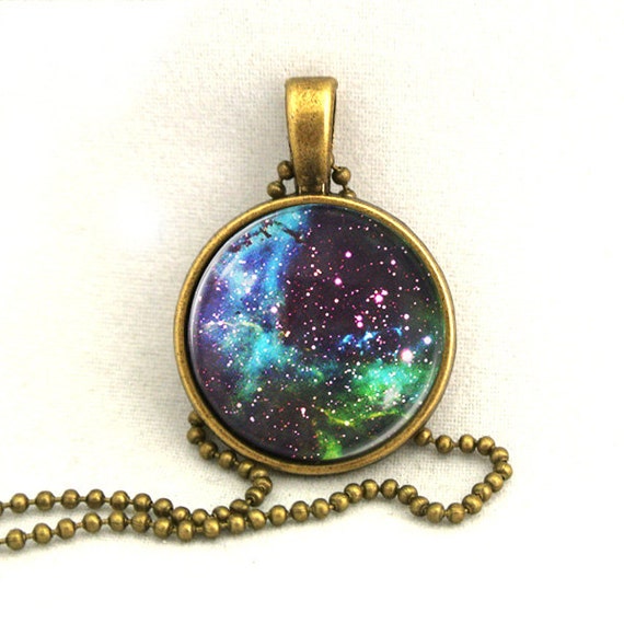Sale Necklace Trifid Nebula Galaxy Jewelry By Timegemstone
