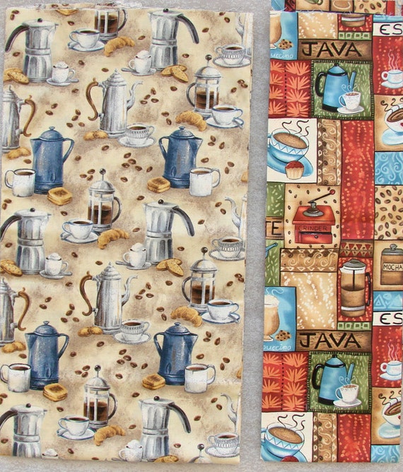 coffee-themed-quilting-fabric-two-pieces