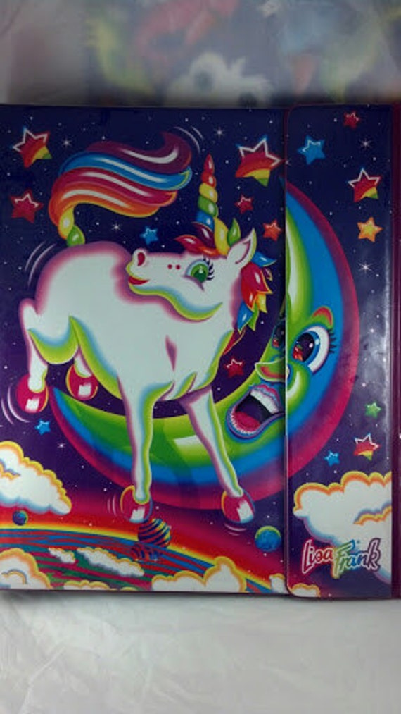 Vintage Lisa Frank Large Rare Trifold Binder by PoniesAndPets