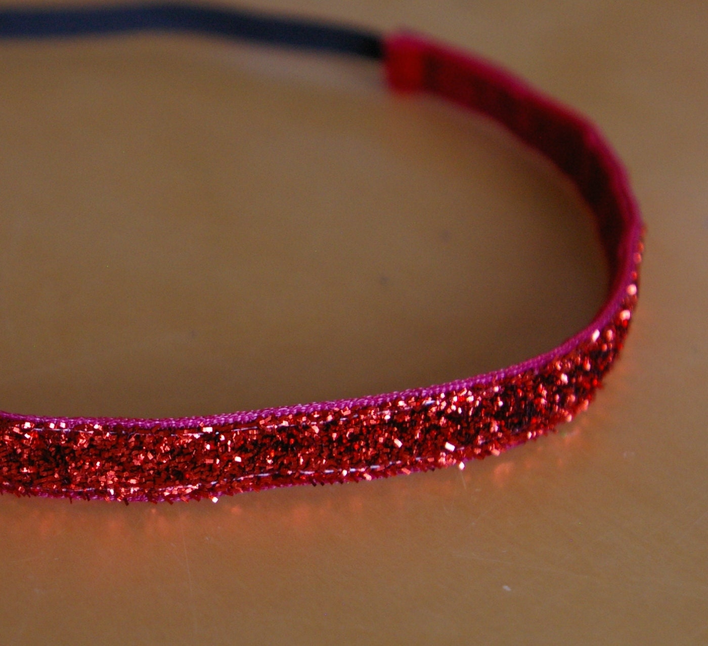 red glitter headband. red headband sports headband girls red