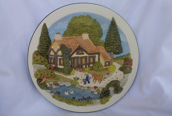 cattail cottage decorative plate number four in set of four cattail cottage decorative plate number four in set of four
