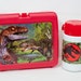 Vintage Jurassic Park Lunch Box and Thermos / Dinosaur Lunch Box / T-Rex / Red