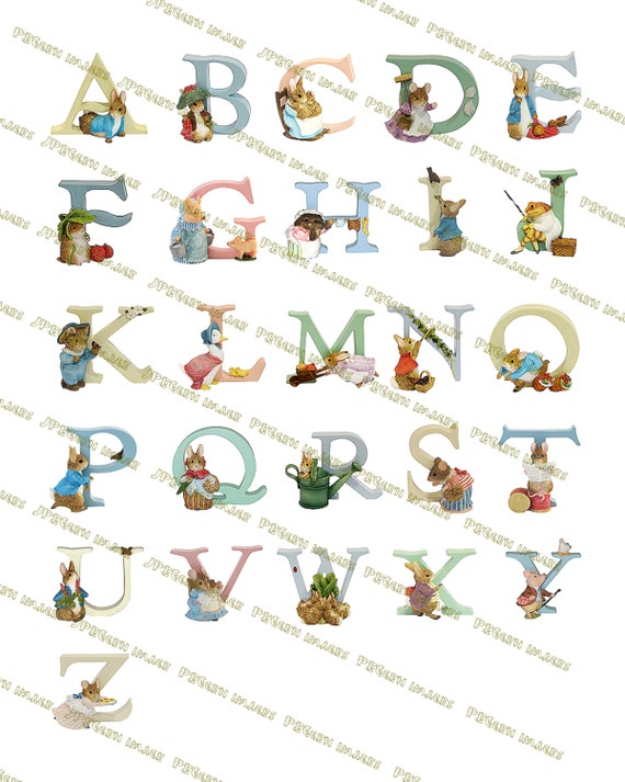 peter rabbit alphabet beatrix potter alphabet by