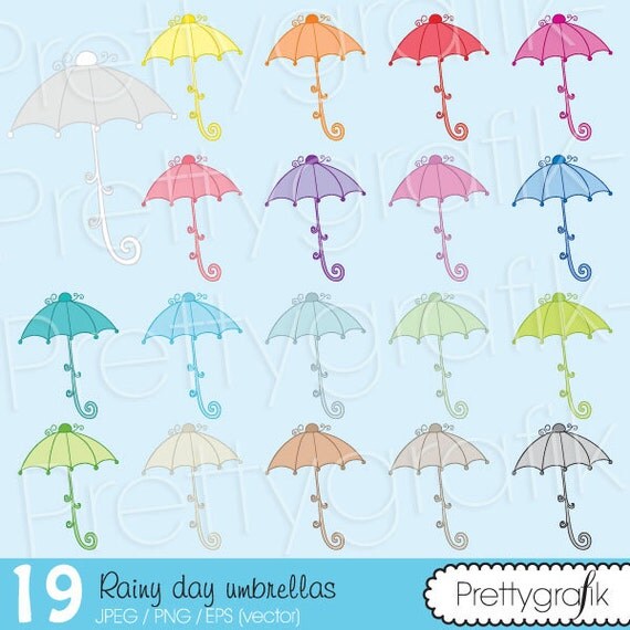 19 umbrella clipart commercial use, vector graphics, digital clip art, digital images - CL497 Il_570xn