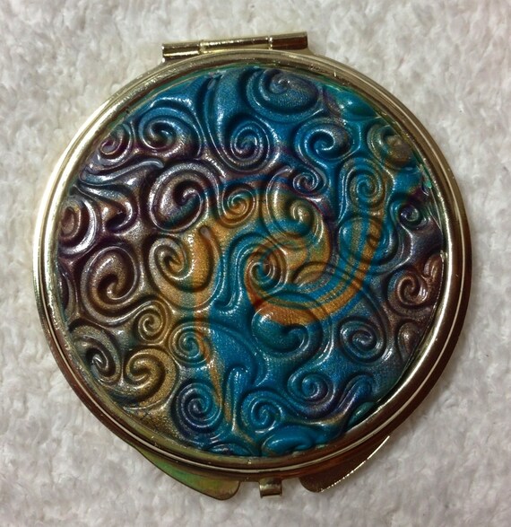 Polymer Clay Compact Mirror by BeClayzy on Etsy