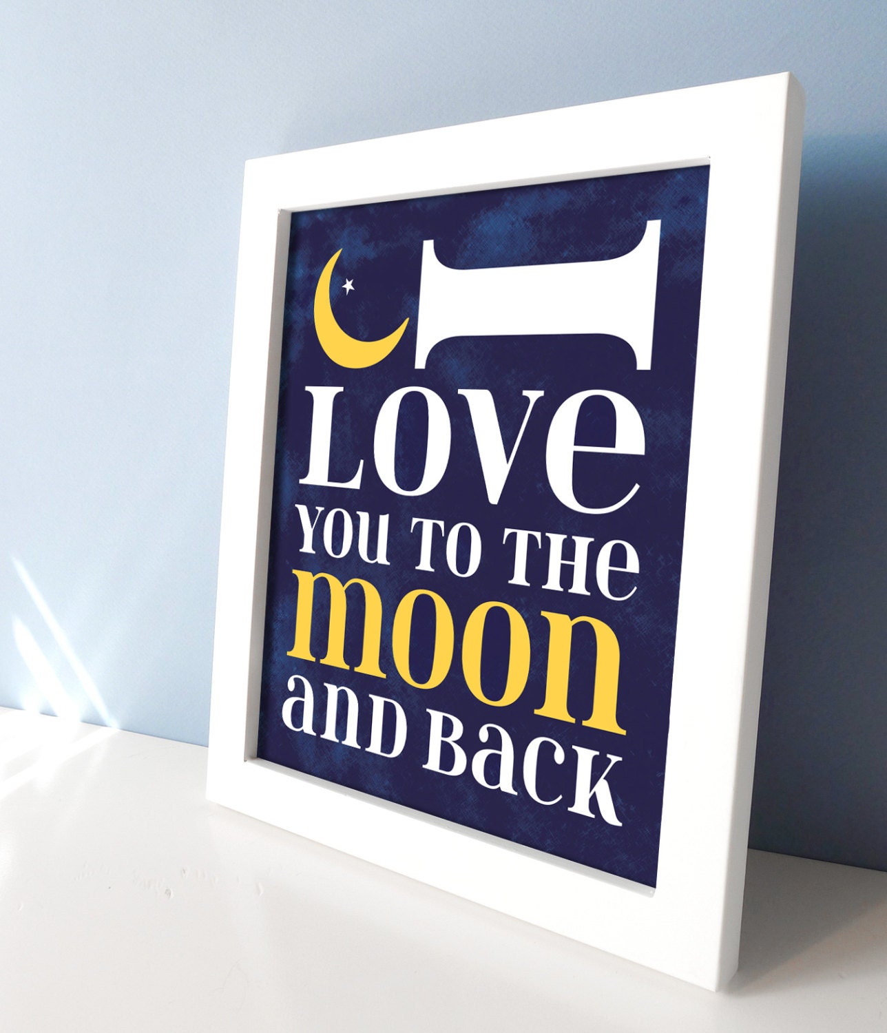 Baby Boy Nursery Decor I Love You to the Moon and Back