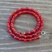 Bead Necklace - Vintage Czech Glass Beads - 'Turkish Red'