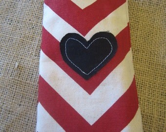 Red Chevron sunglass case