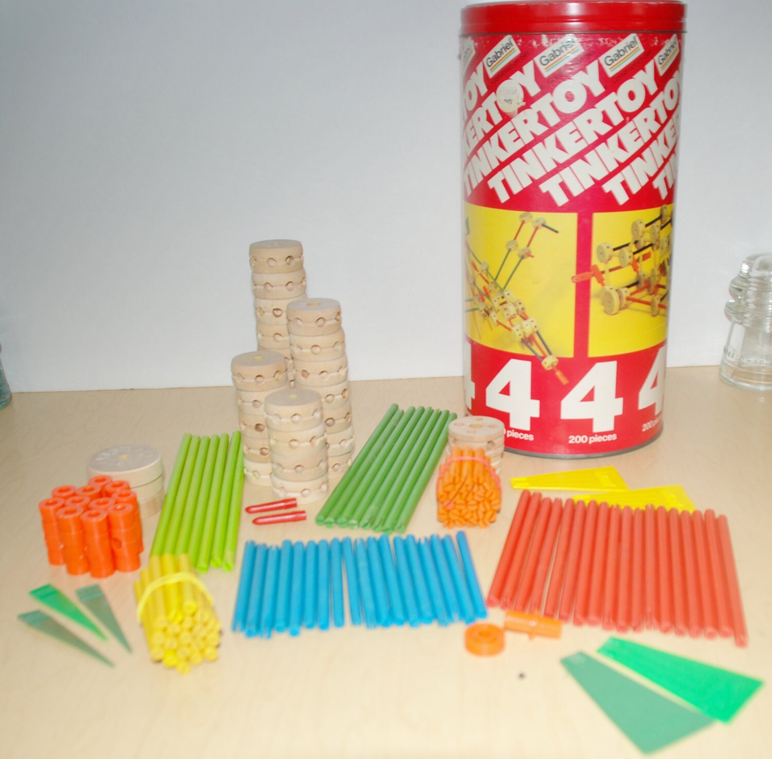 Vintage Gabriel Tinker Toy 4 Construction Set No.3004032