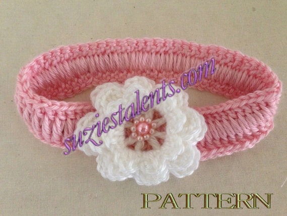 94 New baby headband crochet pattern for beginners 694   Headband, Flower Headband Pattern, Crochet Headband, Baby Headband 