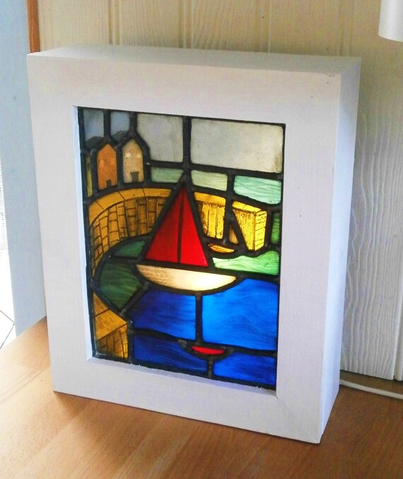Items similar to Cornwall stained glass light box on Etsy