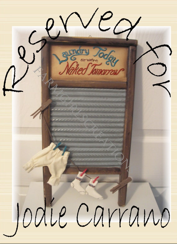 Reserved Laundry Room Vintage Washboard Wall Decor