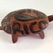 Vintage Turtle Trinket Box ~ Hand Carved Wooden Puerto Rican Souvenir ~ Wood Ring Ethnic Treasure Box ~ Folk Memorabilia from Puerto Rico