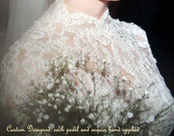 SALE Vintage PRISCILLA of BOSTON Brides Wedding Gown