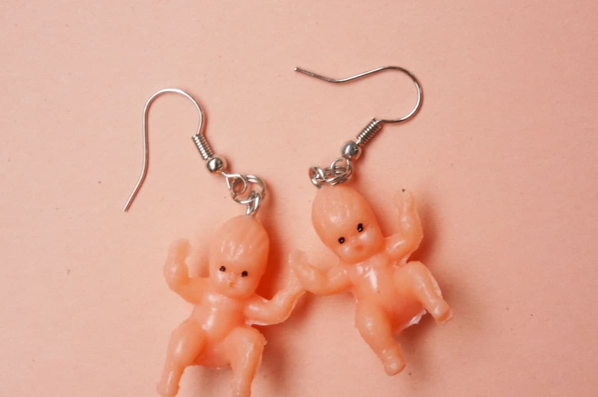 Weird Baby Earrings cute jewelry by supershygirl on Etsy
