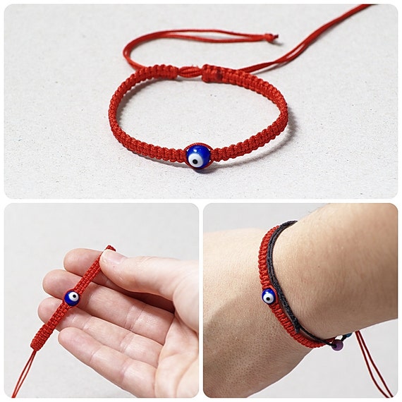 Red Kabbalah Bracelet Macrame bracelet Evil Eye Bracelet