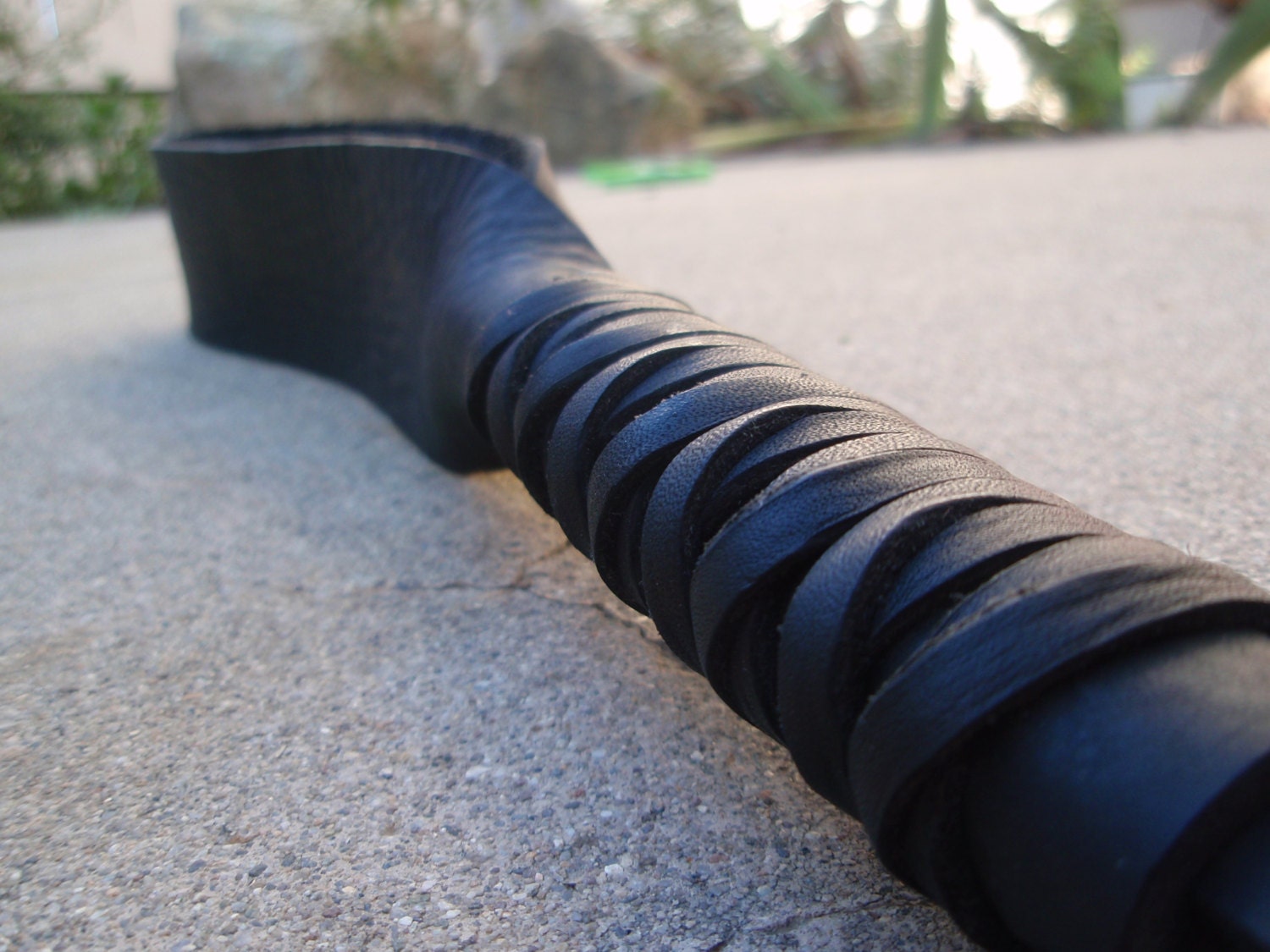 BDSM Leather Discipline Strap Spanking Paddle Black Austin