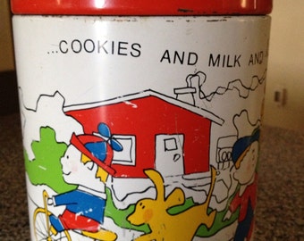 Ransburg Metalware cookie jar Made in USA