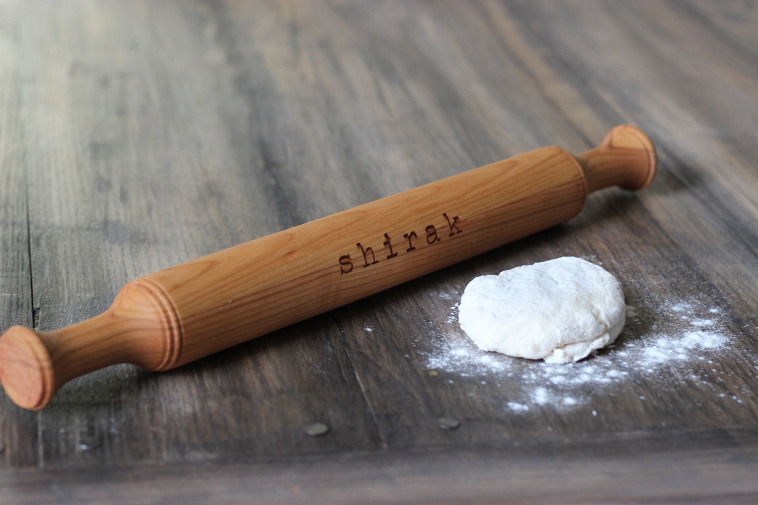 Custom Rolling Pin Shirak Design Wood Engraved Personalized