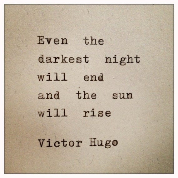Victor Hugo Quote Typed on Typewriter