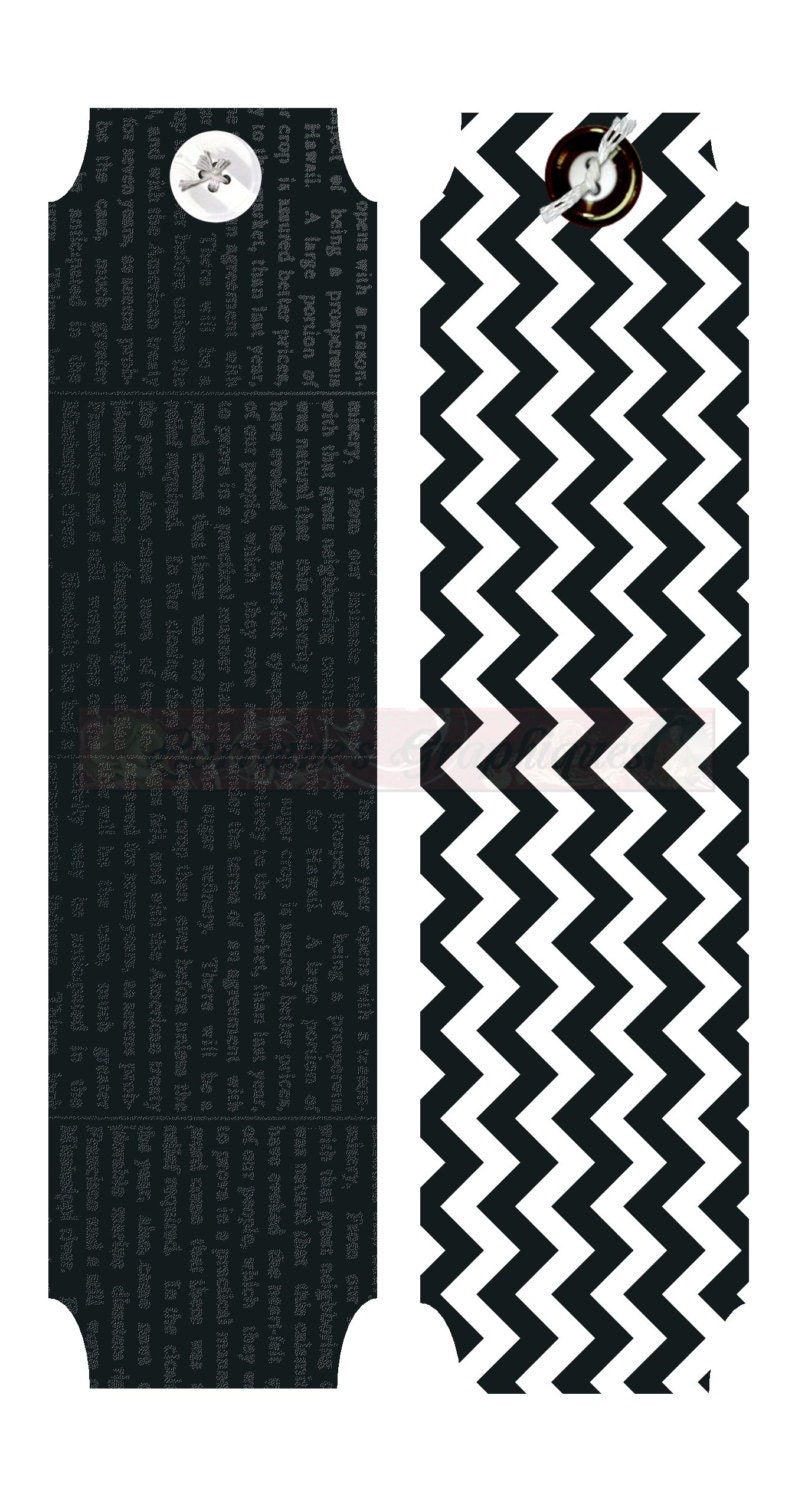 Black and White Digital Bookmarks Journal by LorrainesGraphiques