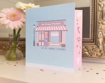 I love you... hundreds and thousands - Valentine's card