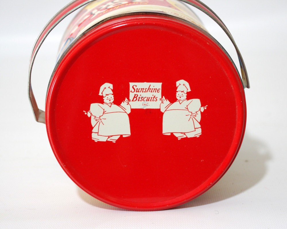 Sunshine Toy Cookies Vintage Tin & Cardboard Container