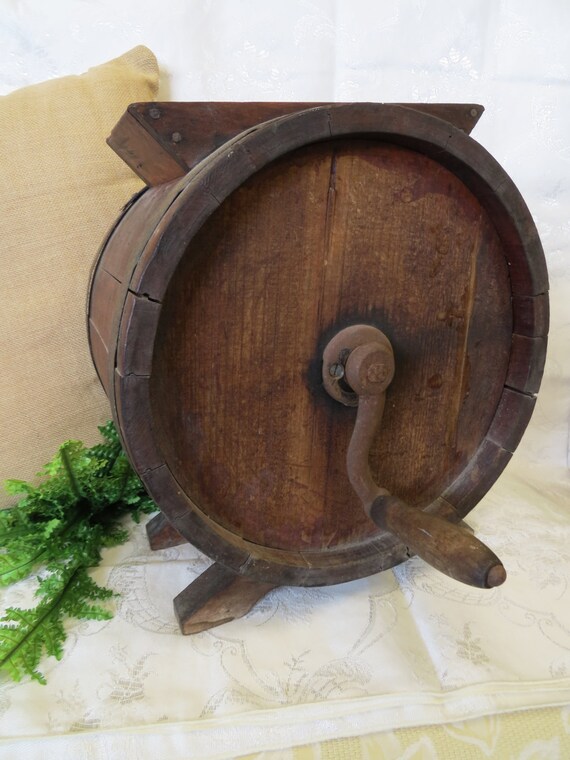 Antique Butter Churn Barrel Primitive Dairy Farm Rustic